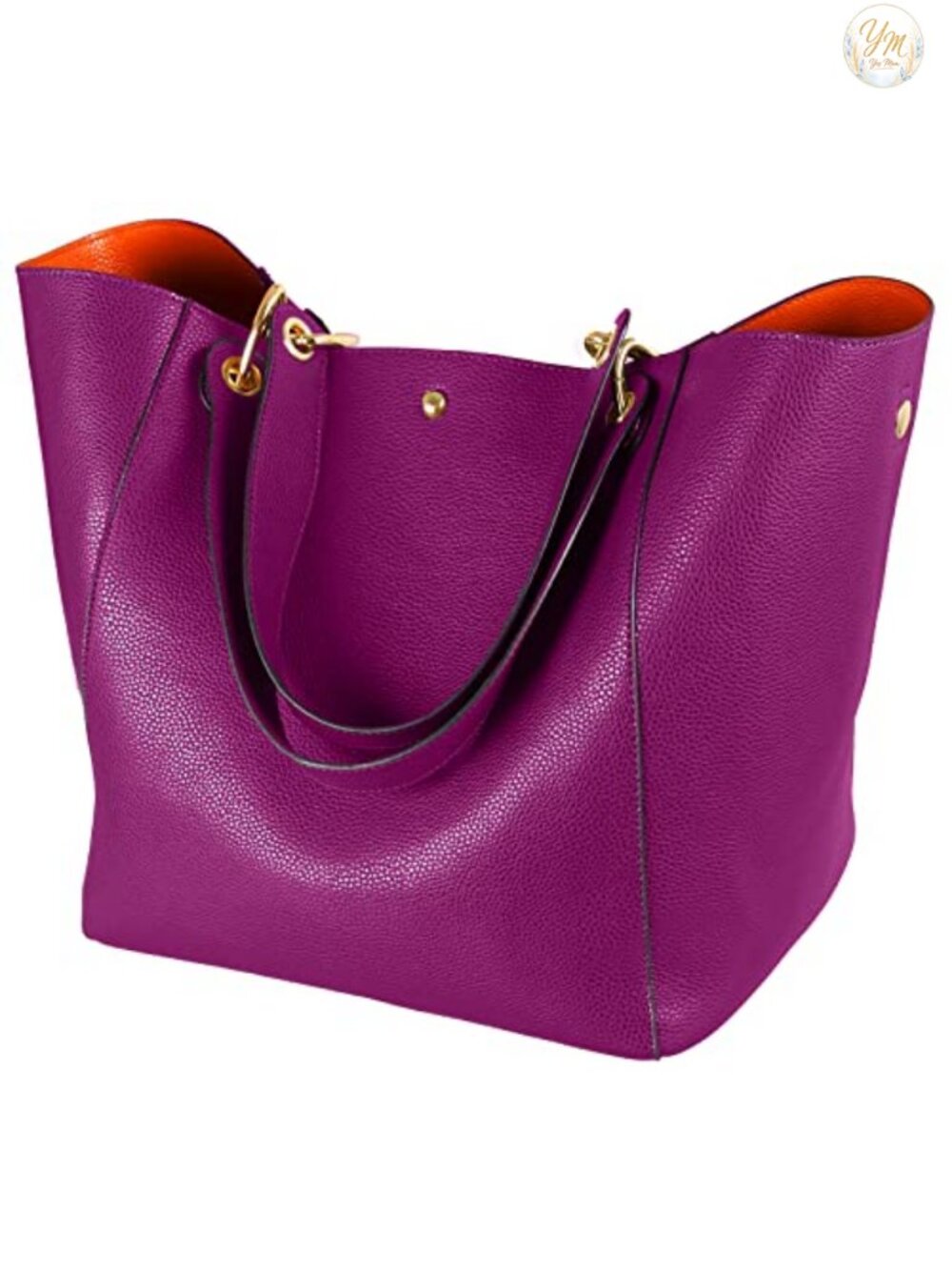 Large Work Tote Bag for Women Waterproof Vegan Leather Bucket Purse Shoulder Bag